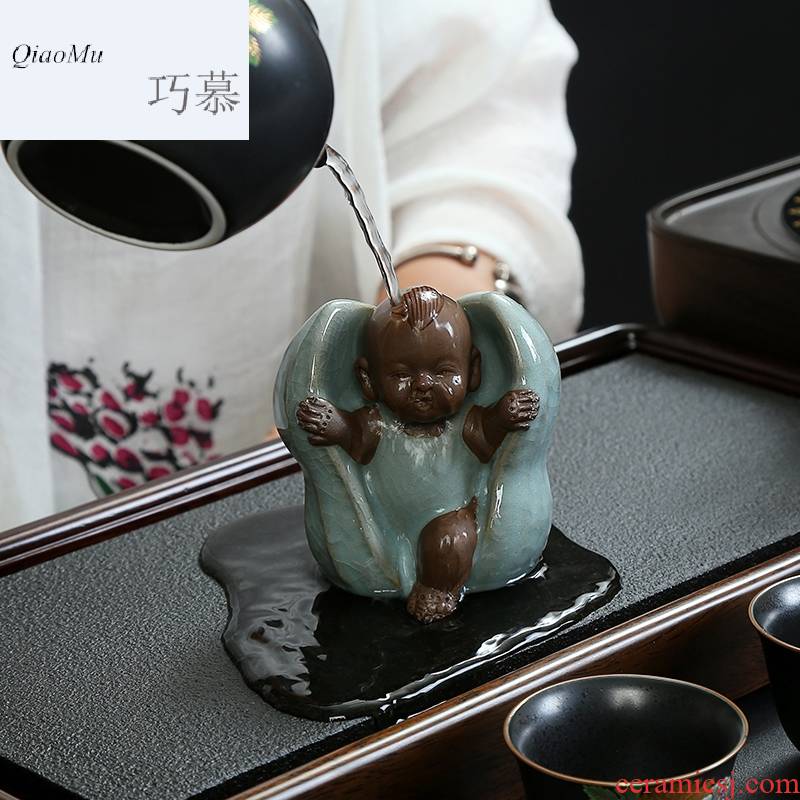 Qiao mu dehua ceramic peanut tea pet early birth of creative place adorn article can play kongfu tea set