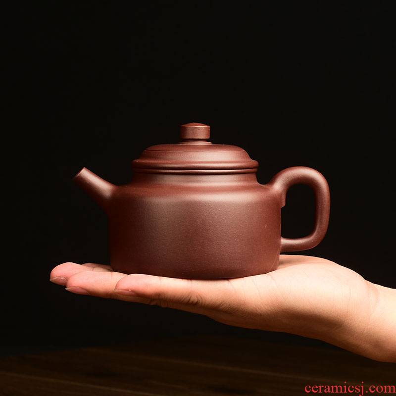 Shadow at yixing it undressed ore purple clay hand made kung fu tea set clock home teapot large capacity 320 cys
