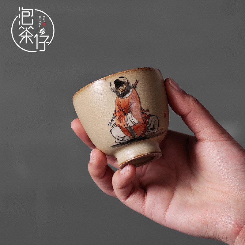 Jingdezhen single CPU checking tea only kung fu tea cup retro move master CPU open your up