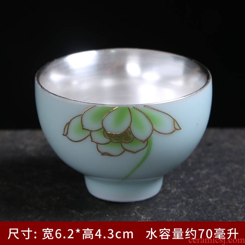Master cup a single cup of jingdezhen ceramic cups kung fu tea set celadon small sample tea cup tea pu - erh tea accessories