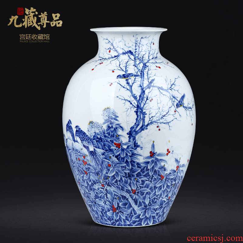 The Master of jingdezhen ceramics hand - made green flower bottles of Chinese style living room TV ark, flower arranging decorative furnishing articles