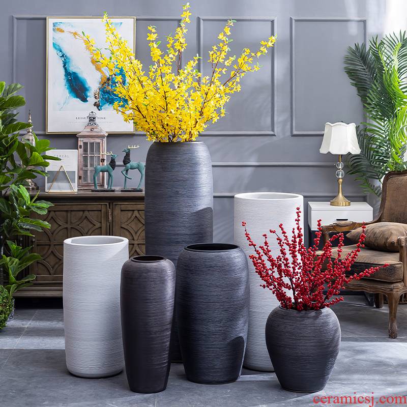 Modern contracted jingdezhen ceramic vases, flower arranging furnishing articles furnishing articles sitting room ground of new Chinese style restoring ancient ways vase