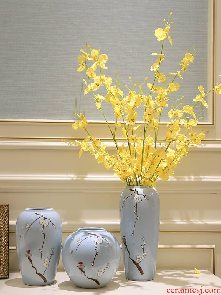 Mesa porch modern furnishing articles of the new Chinese style household ceramic vase hydroponic flower, flower arrangement sitting room simulation flower decoration