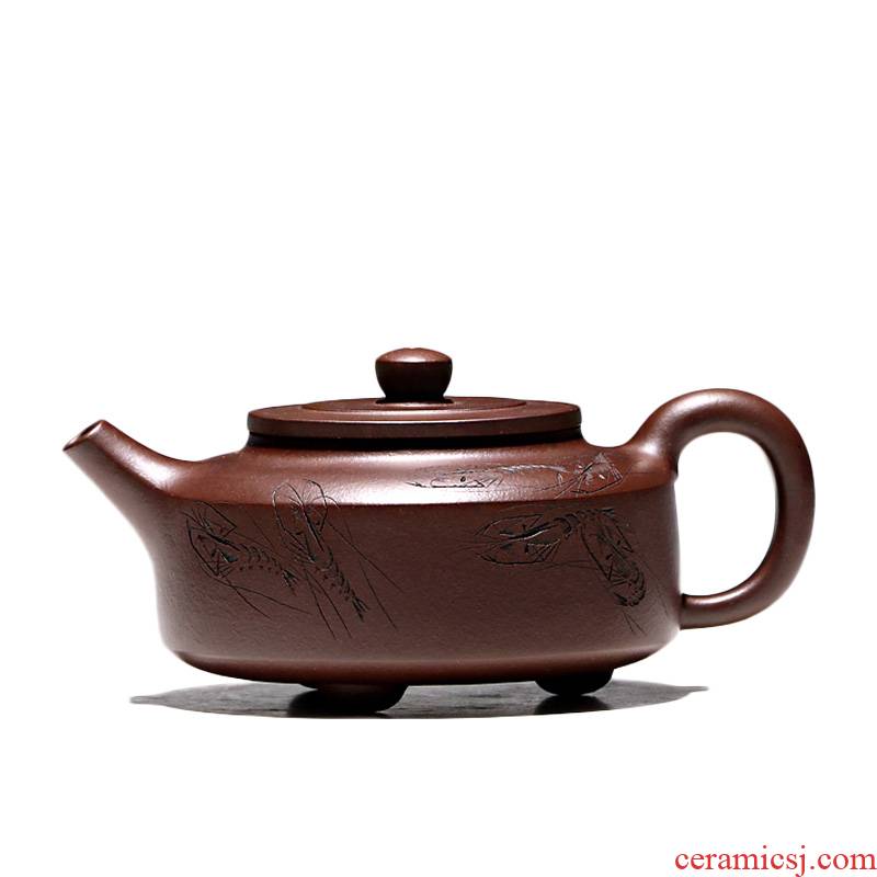 "Shadow enjoy" famous craftsmen TaoJianChun manual it suit the teapot purple clay calligraphy interest 380 cc