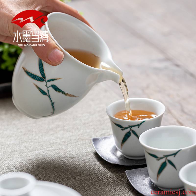 Your up kung fu tea set suit household contracted and I ceramic tea boutique gift boxes of high - grade office receive a visitor
