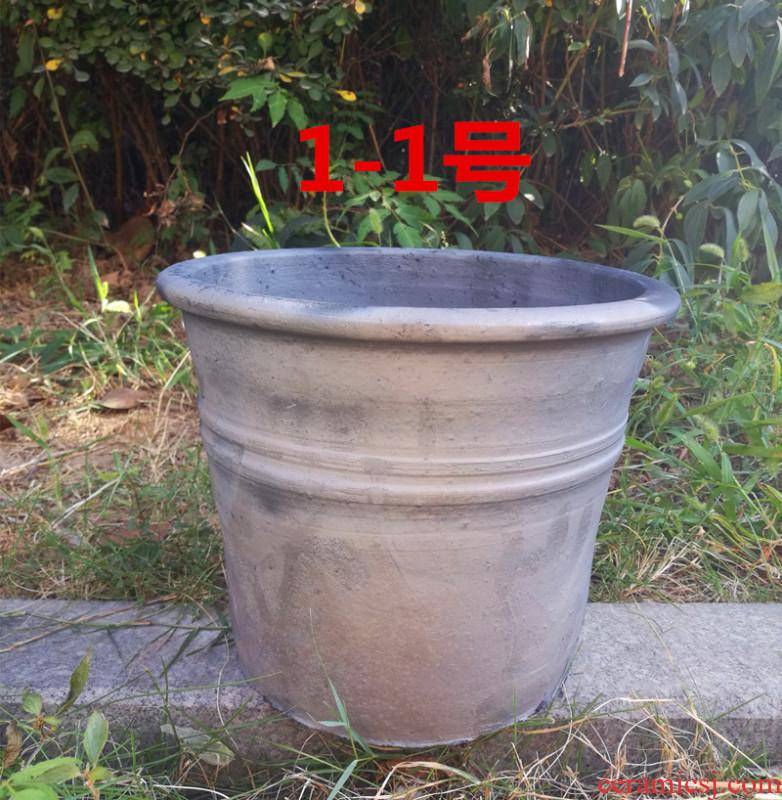 Classical large checking ceramic flower pot old mud made of baked clay pot coarse pottery clay, fleshy breathable clivia flower pot