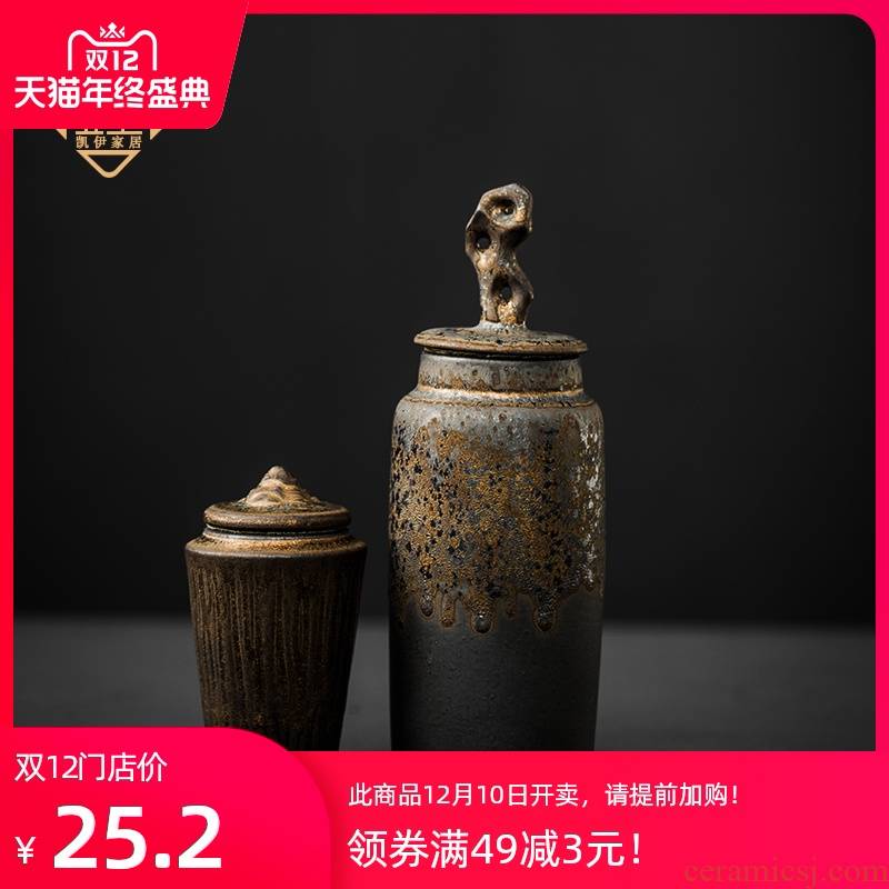 Japanese concept of coarse pottery checking mountain tea pot storage tank ceramic tea POTS awake pu 'er red POTS tea accessories