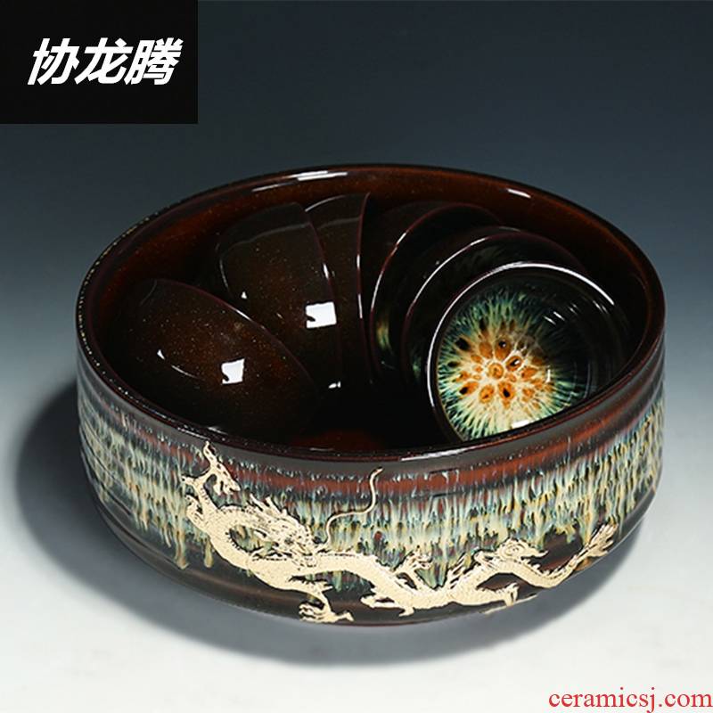 Qiao mu ceramic glaze color red glaze up kung fu tea tea tea wash water, after the wash cup cup washing water