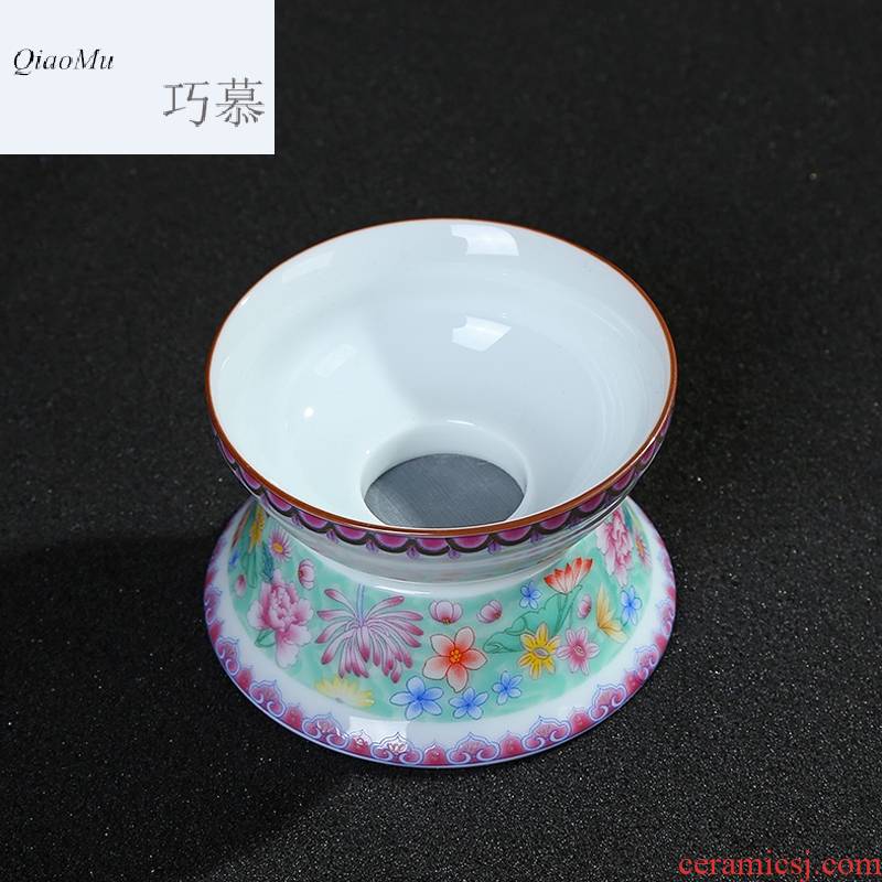 Qiao mu tea accessories make tea tea creative jingdezhen ceramic filter) tea filters filter
