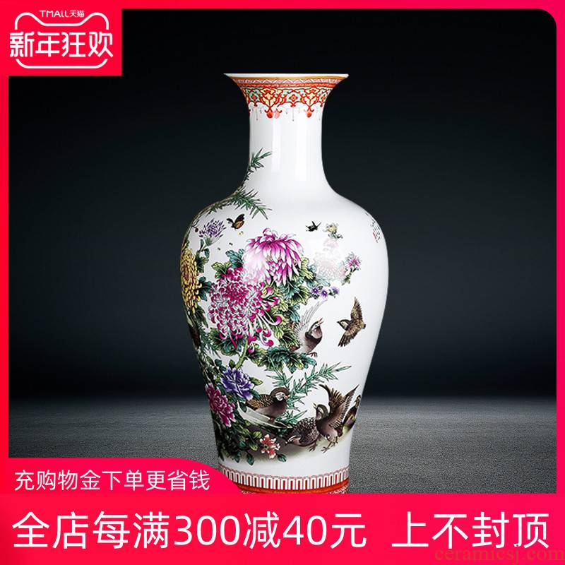 Jingdezhen ceramics of large vases, sitting room of Chinese style household furnishing articles live TV ark, porch decoration