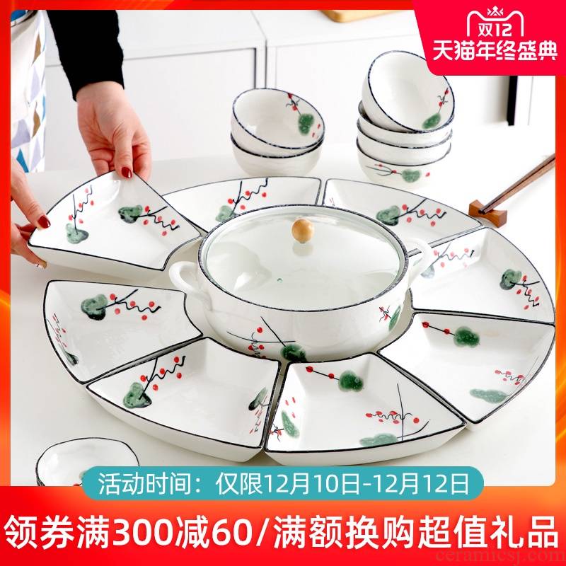 Japanese ceramic household dish dish dish creative platter frame web celebrity particulary if plate tray is eating utensils
