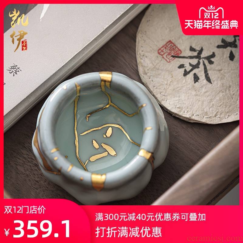 Chi wild jinzhan ash sample tea cup ceramic tire iron ash kung fu tea cups Taiwan cup tea master cup fuels the cup by hand