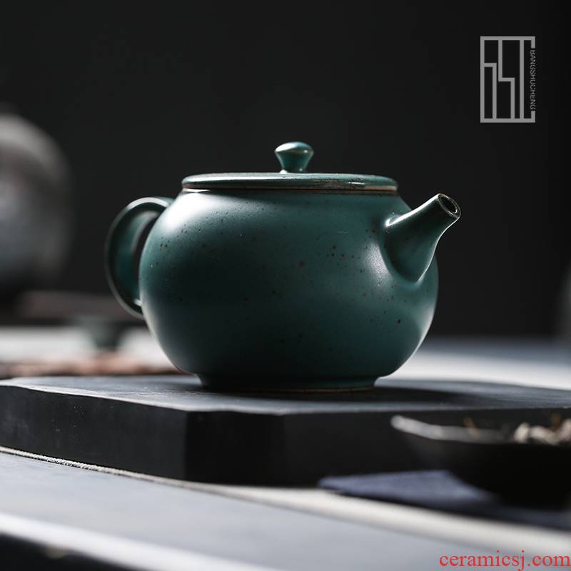 Shadow at jingdezhen Japanese kung fu tea set manually suet jade ceramic teapot pu 'er tea pot small BSC