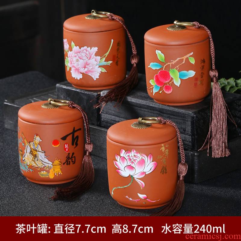 Elder brother up with ceramic tea pot size sealed as cans of household of Chinese style tea pu 'er tea storage tanks box POTS