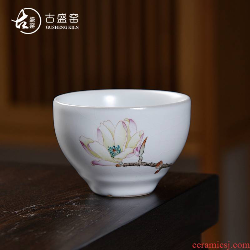 Ancient fill your up up the open piece of kung fu tea masters cup manually jingdezhen single cup tea hand - made ceramic sample tea cup