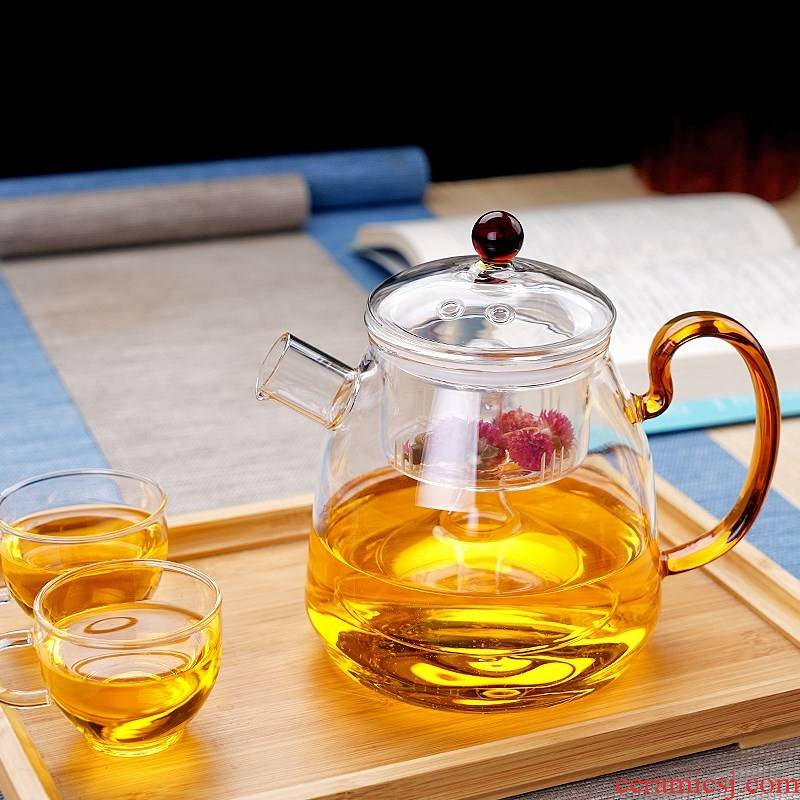 Steamed thickening heat - resistant glass tea set the teapot TaoLu household electricity heating kettle filter fruit flower pot
