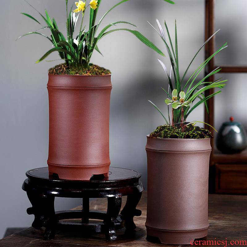 Orchid basin orchids for its fleshy flowerpot purple sand flowerpot money plant flower pot clivia 2019 new plastic
