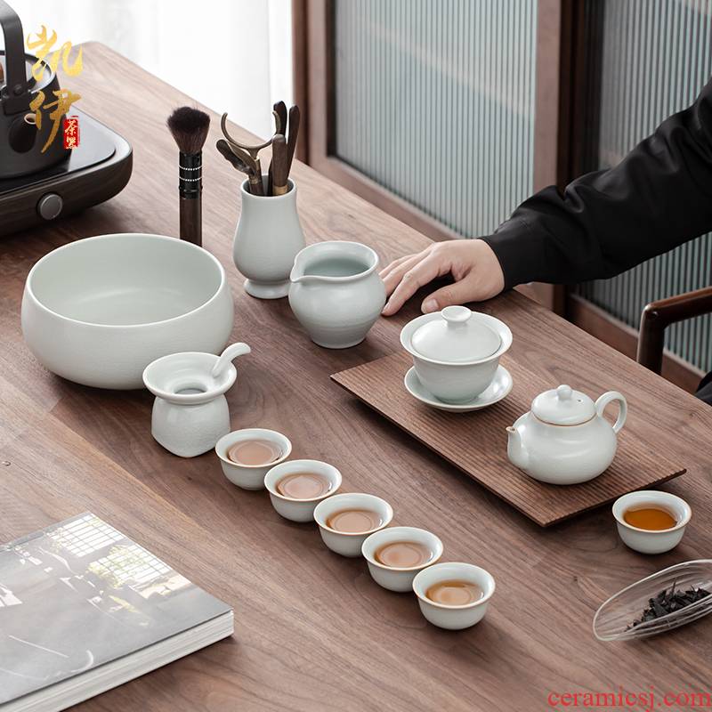 Holly your up kung fu tea sets teapot teacup only three tureen jingdezhen ceramic tea set of a complete set of the home