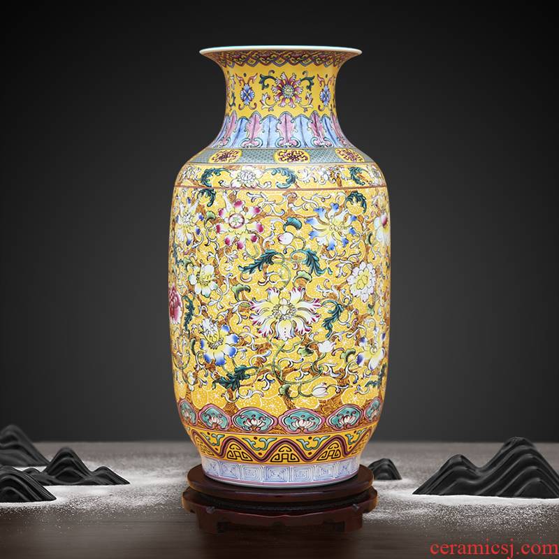 Archaize colored enamel flowers white gourd bottle to industry