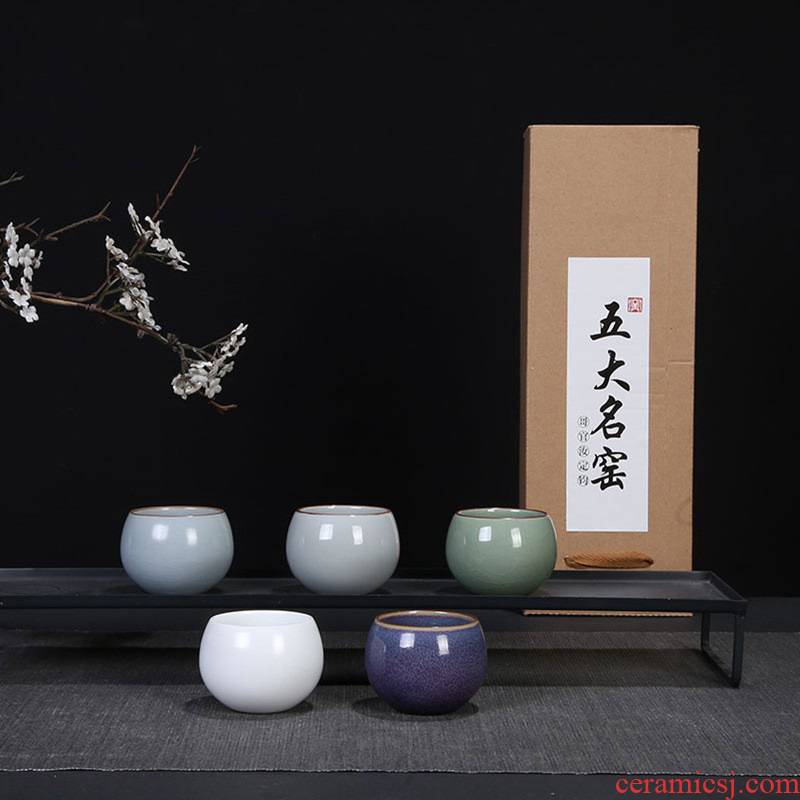 Hui shi cup sample tea cup gift boxes ceramic cups kung fu masters cup cup single cup your porcelain slice open a success