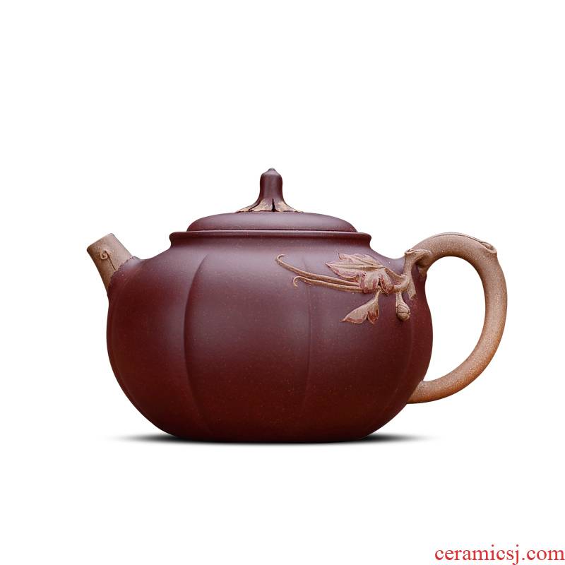 Shadow at yixing undressed ore old purple clay are it by collecting all hand kung fu teapot tea pumpkin pot