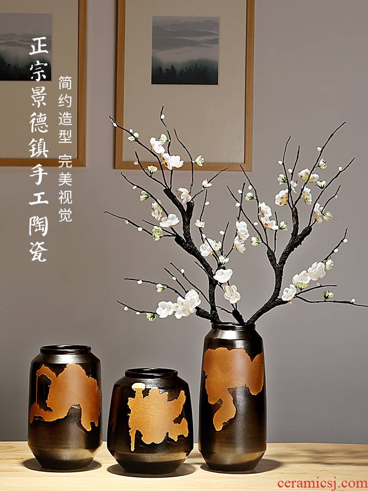 Jingdezhen ceramics vases, I and contracted the new Chinese style home furnishing articles adornment of the sitting room porch dry flower arranging flowers
