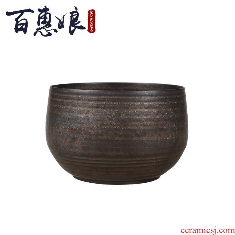 (niang Japanese gold glaze tea wash cup bowl type ceramic building water wash up with writing brush washer from kung fu tea accessories tea taking
