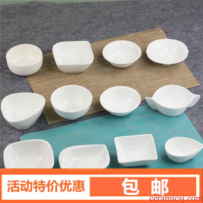 Packages mailed a single ceramic bowl Korean sauce bowl bowl case Chinese bowl of soup bowl creative porringer pure white bowl restaurant