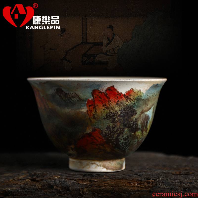Recreational product water firewood TaoChun manual landscape sample tea cup capacity of 125 cc household kung fu tea cups