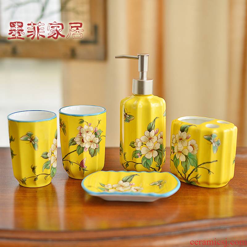 American ceramic sanitary ware, five sets of new Chinese style bathroom toiletries household adornment furnishing articles version into gifts