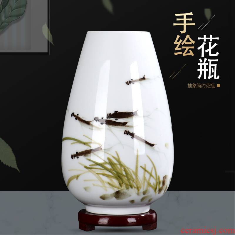 Hand - made jingdezhen ceramics vase furnishing articles sitting room dry flower arranging flowers to decorate the study TV cabinet size crafts