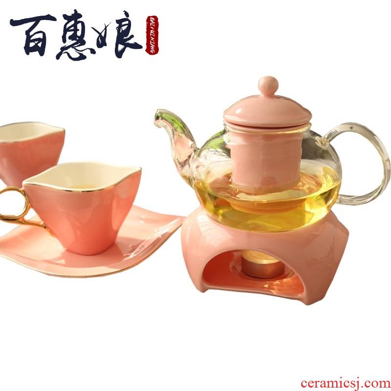 (niang English tea tea set household glass tea cup continental salon ceramic tea in the afternoon