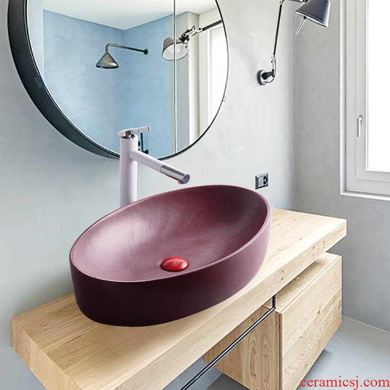 Nordic stage basin sink basin balcony ceramic lavabo single basin of small family toilet basin simple household