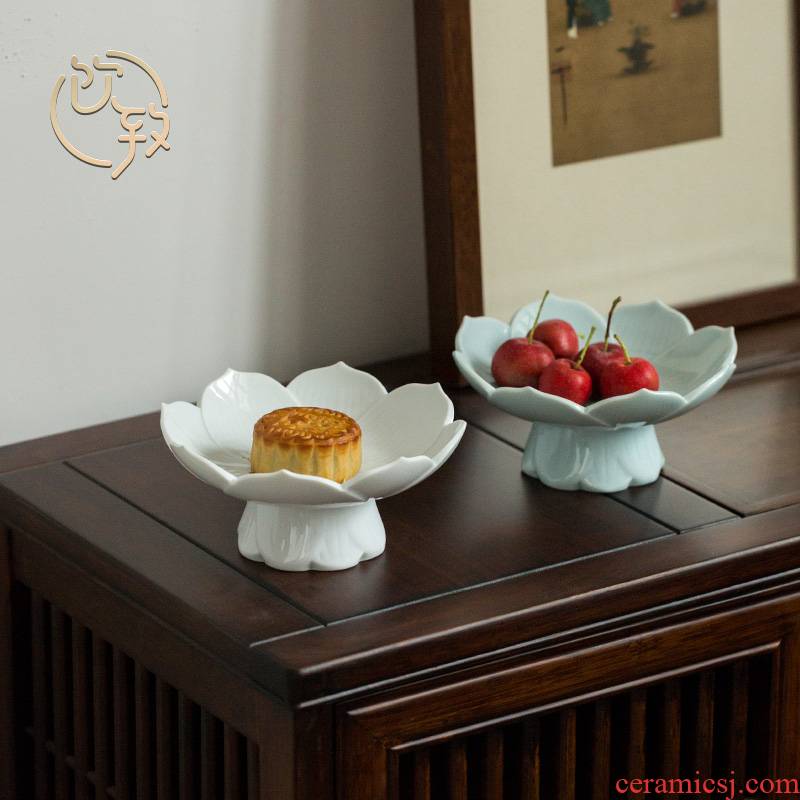 Ultimately responds to compote creative best fruit compote dish can drop, ceramic disc snack plate snacks tea tray for Buddha