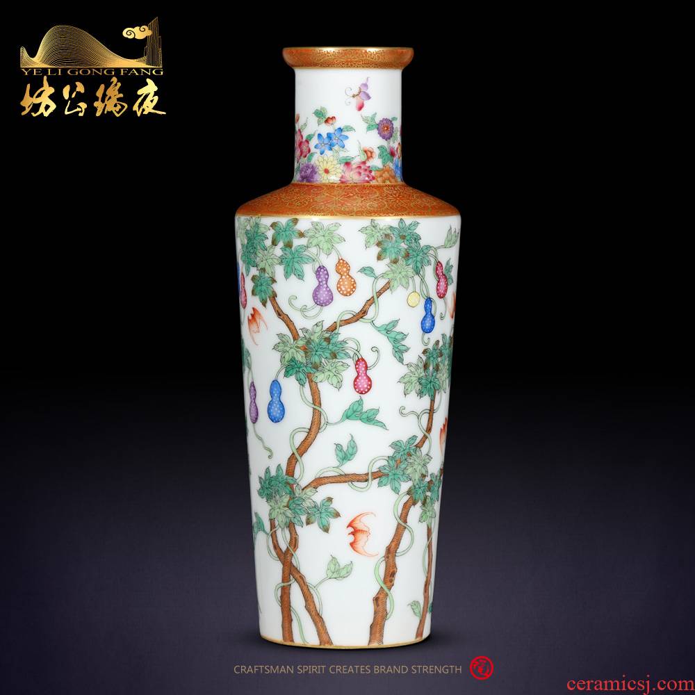 Archaize of jingdezhen ceramics colored enamel see many children were vases, Chinese style household decorations furnishing articles
