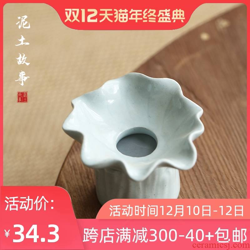 Jingdezhen manual coarse pottery, ceramic tea strainer every bracket tea strainer kung fu tea accessories