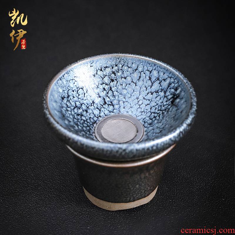 Jianyang building ceramic lamp) filter bracket set tea, tea oil, tea red glaze, accessories by hand
