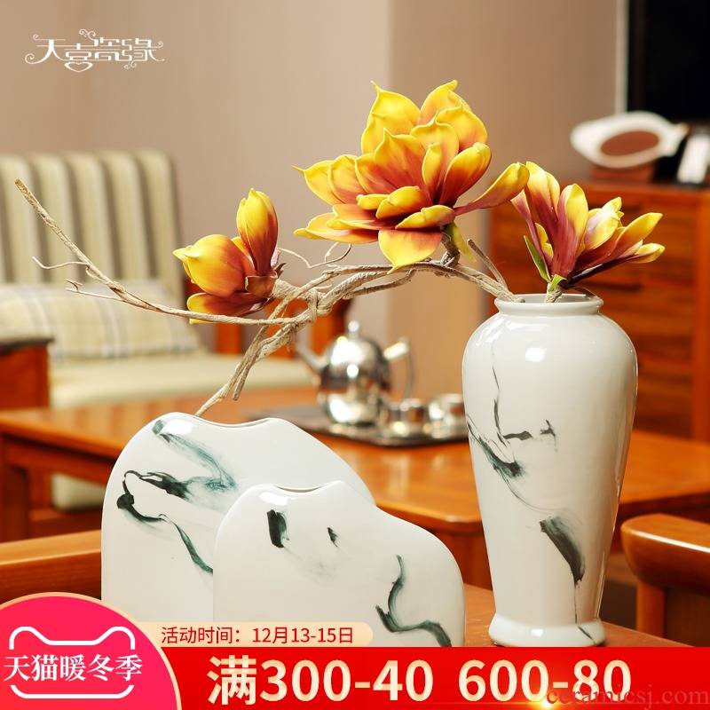 New Chinese style study zen furnishing articles ceramic vases, creative household act the role ofing is tasted, the sitting room porch TV ark, flower porcelain