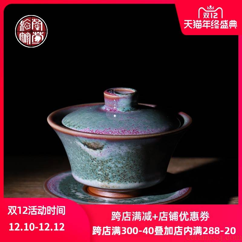 Jin jun porcelain up tureen tea cup single trumpeter catch a pot of pure manual firewood kung fu tea set three teapots