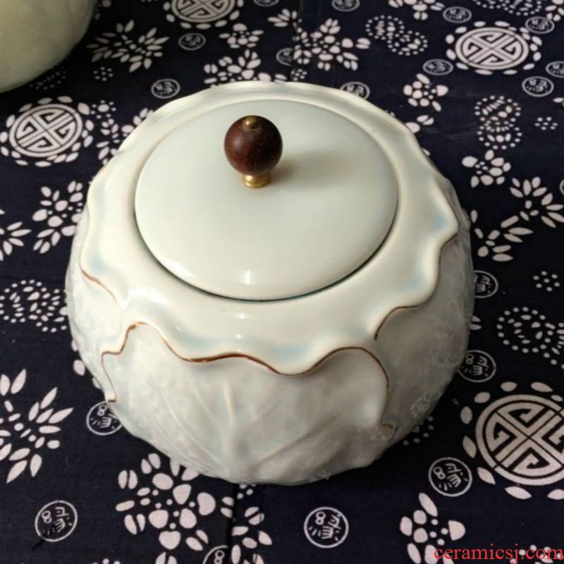 Tea service of Tea packing box elder brother up with celadon coarse pottery Tea pot seal size copy your up ceramic Tea pot