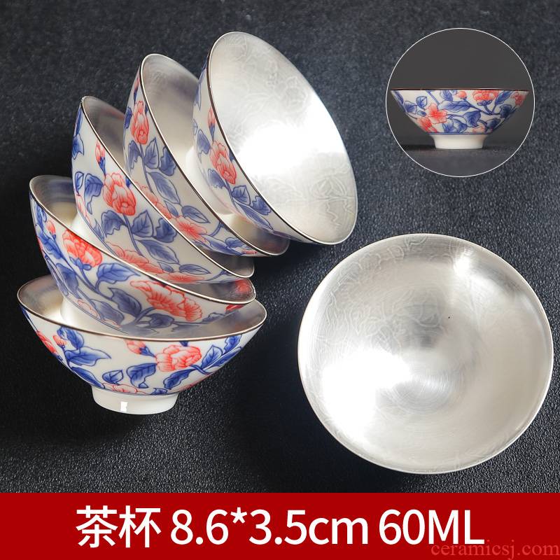 Up with ceramic masters cup single CPU manually build sample tea cup lamp cup home variable kung fu tea sets tea cups