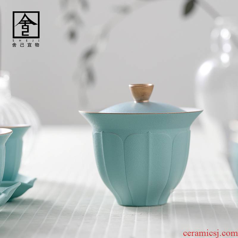 The Self - "appropriate content manual tureen single CPU use kung fu tea set the see colour of jingdezhen bowl GaiWanCha light of key-2 luxury