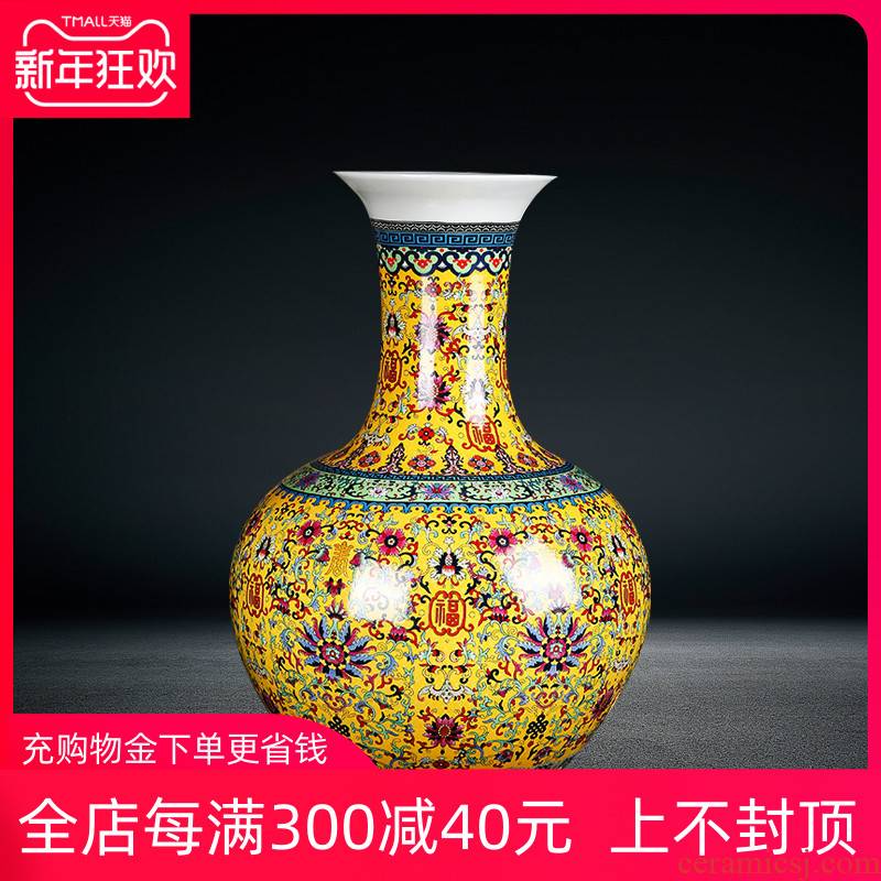 Jingdezhen ceramics of large vases, antique Chinese style porch sitting room decorations furnishing articles ferro, large bottle