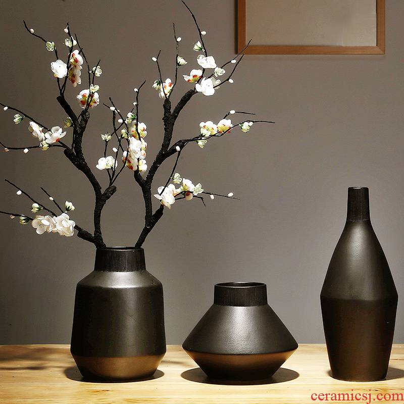 Jingdezhen ceramics vase manual I and contracted style sitting room porch place flower arranging household ornaments