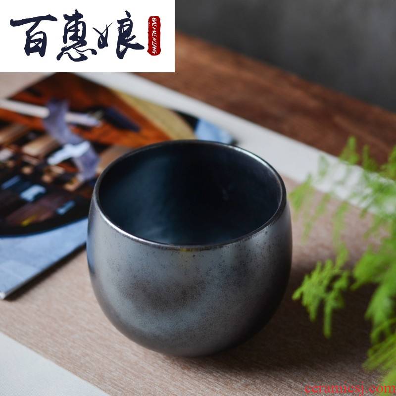 (niang small tea to wash the black glaze jingdezhen ceramic checking retro Japanese built water slag bucket bath water meng accessories