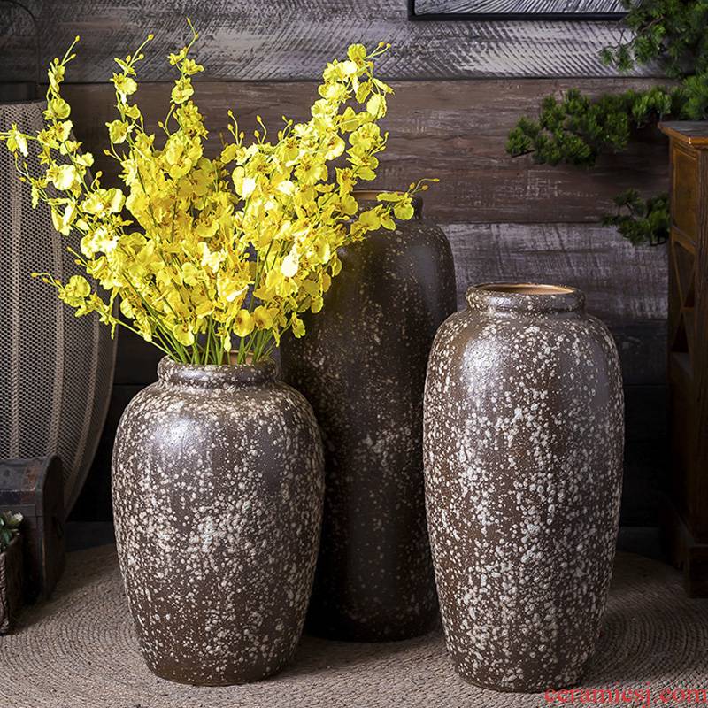 Ground vase manually restoring ancient ways is dried flowers thick courtyard mall flower implement earthenware pottery jar archaize hydroponic flower pot