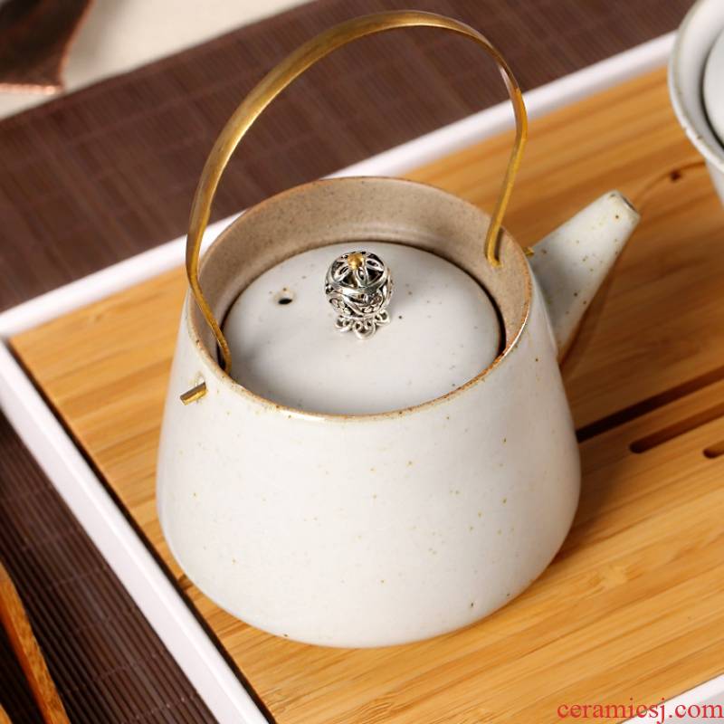 The kitchen hand filter girder pot teapot large GuTao coarse pottery teapot Japanese creative effort