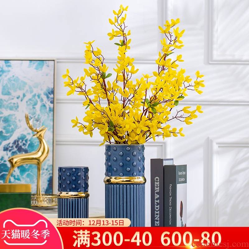Jingdezhen ceramic vase furnishing articles I and contracted sitting room TV cabinet table creative household soft adornment arranging flowers