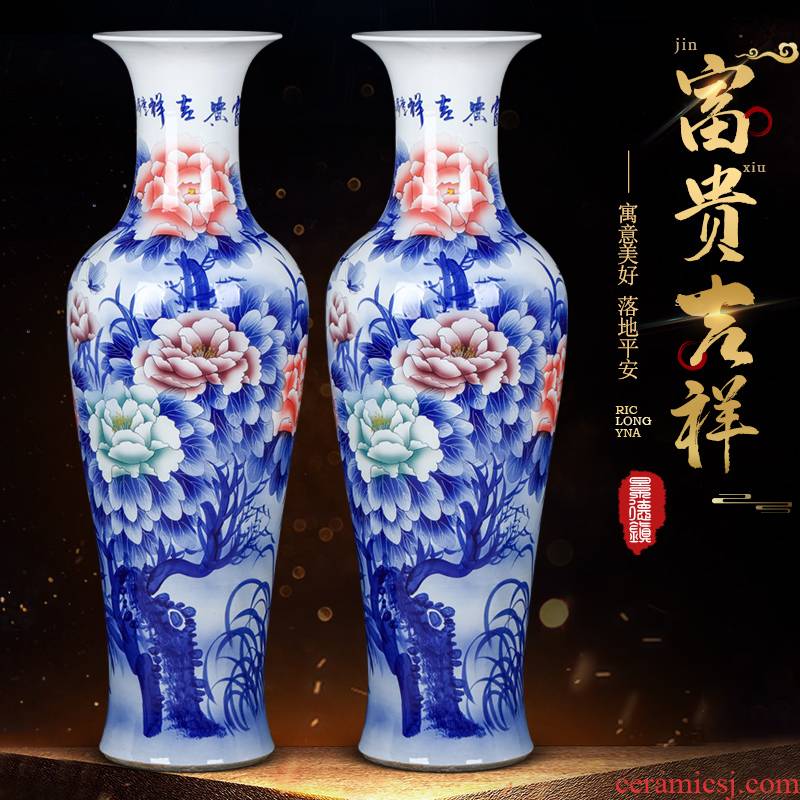 Furnishing articles hand - made porcelain of jingdezhen ceramics youligong landing big hotel opening gifts to heavy large vase