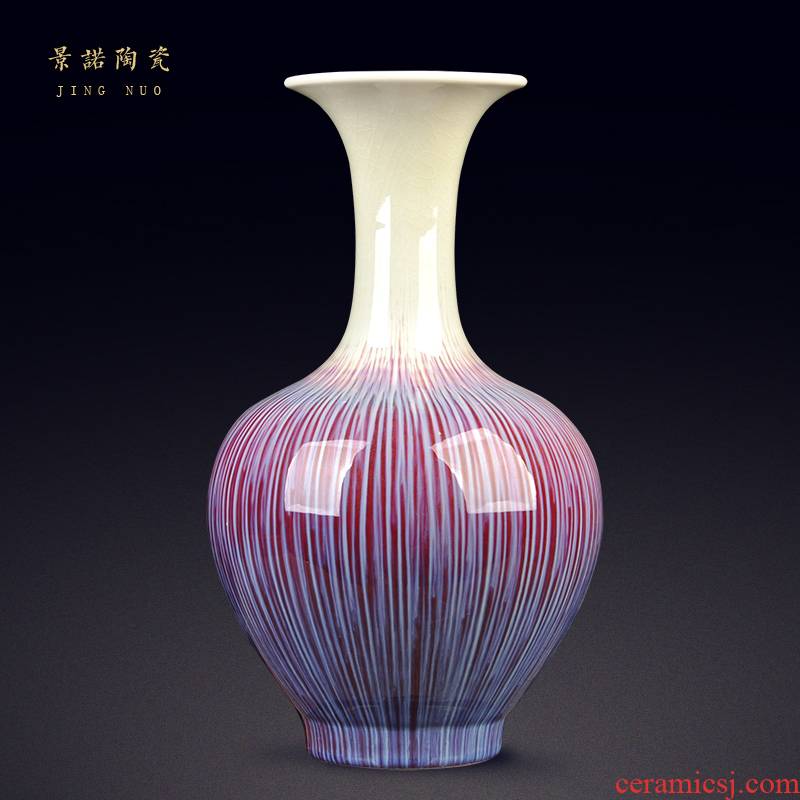 New Chinese style classical jingdezhen ceramics porch sitting room of small and medium - sized dry flower adornment handicraft home furnishing articles vase